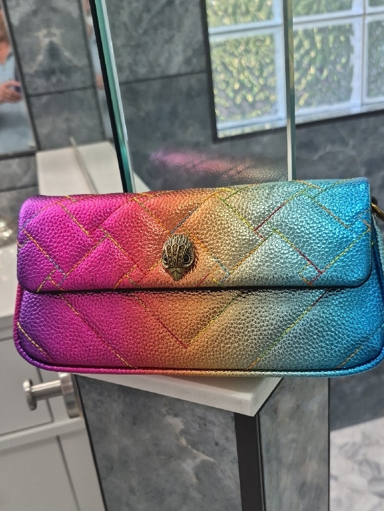Nwt Kurt Geiger 'Pickle' Leather Rainbow Convertible Bag